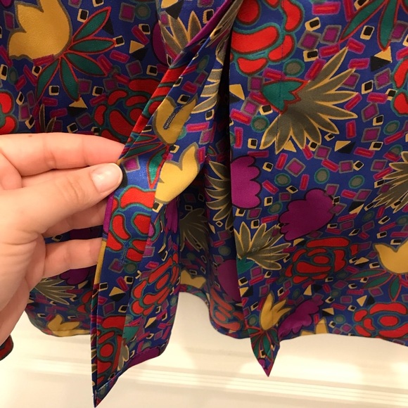 Vintage Oscar De La Renta Button Down Top - Picture 7 of 10